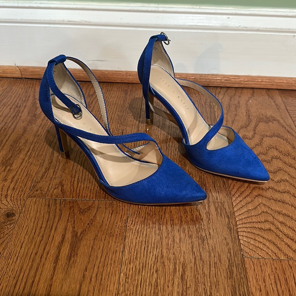Slightly used Blue Kelly & Katie Heels. Box included.
